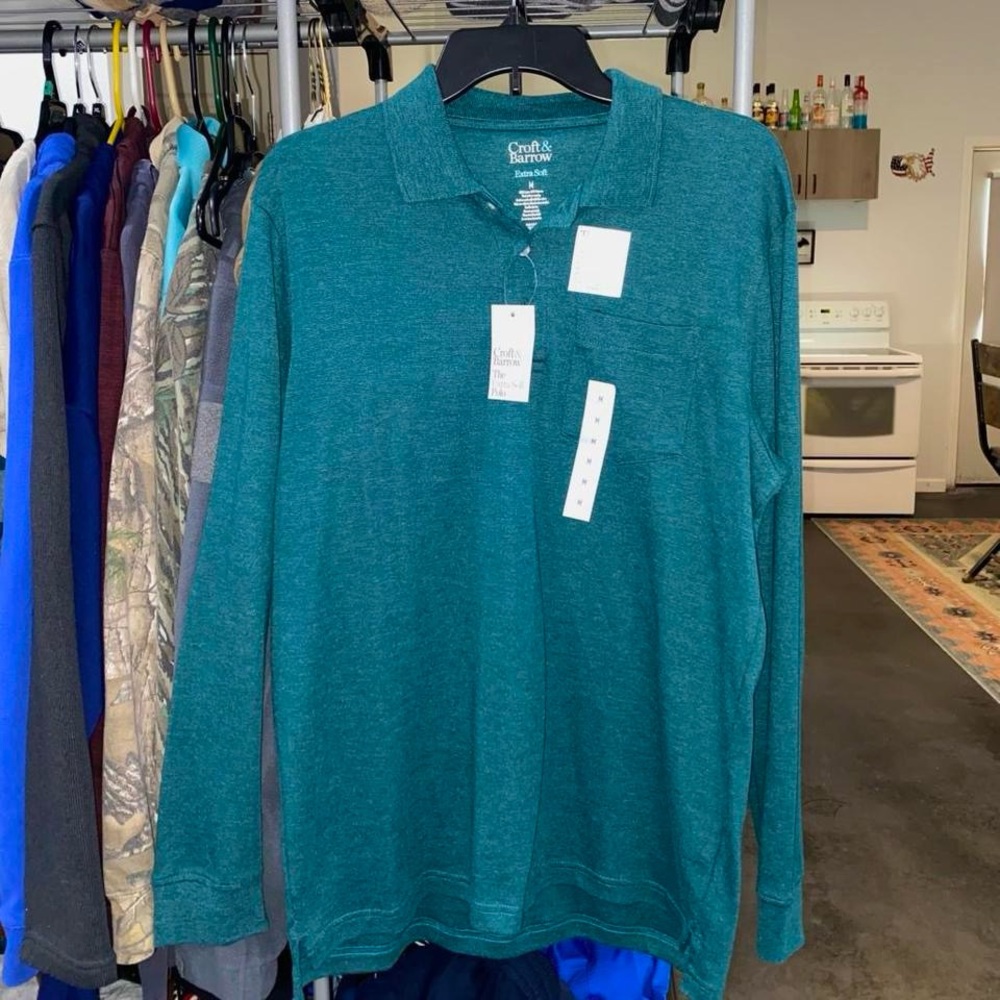 Croft & Barrow Teal Extra Soft Polo
